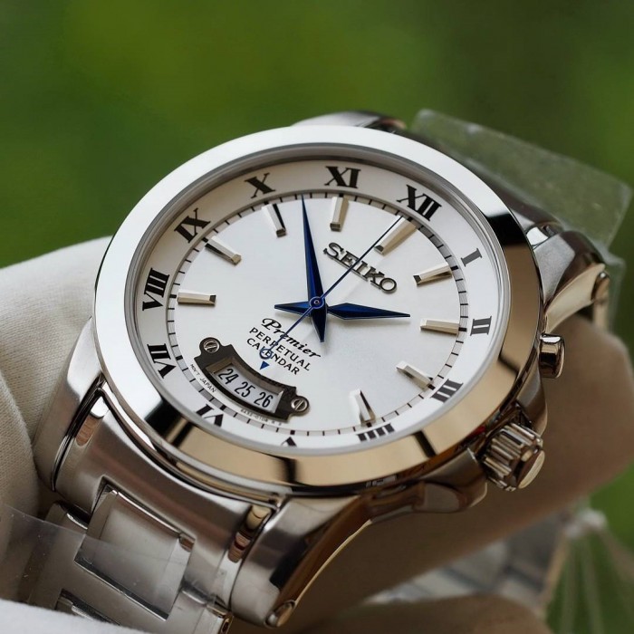 Seiko Premier SNQ145P1 Quartz Perpetual Calendar Sapphire Glass Gents Watch