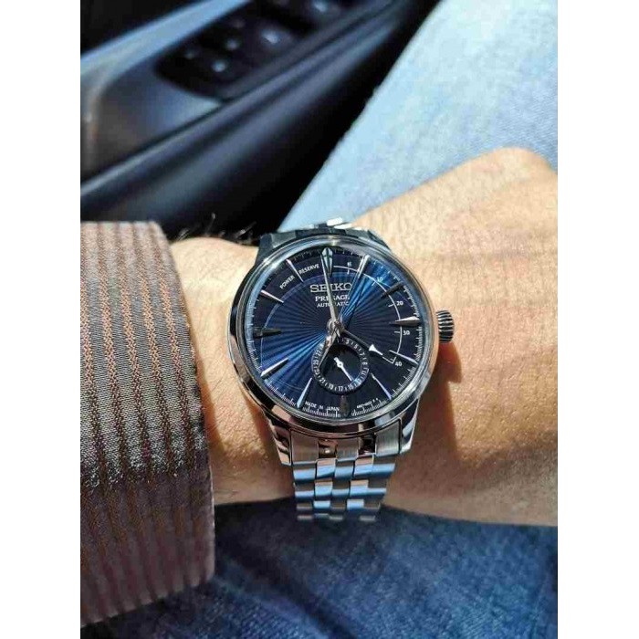 Seiko Presage Cocktail Blue Moon Power Reserve SSA347J1 Made in Japan Blue  Sunburst Dial Stainless Steel