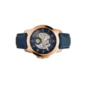 Hand Automatic Navy Leather Watch