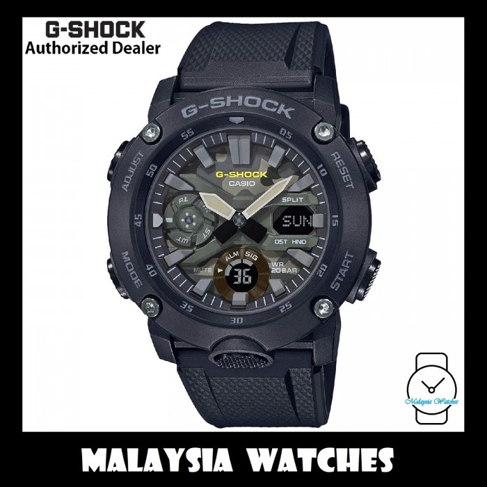 OFFICIAL WARRANTY) Casio G-Shock GA-2000SU-1A Utility Color Carbon Core  Guard Black Resin Strap Watch GA2000SU GA-2000SU GA2000SU-1A GA-2000SU-1ADR