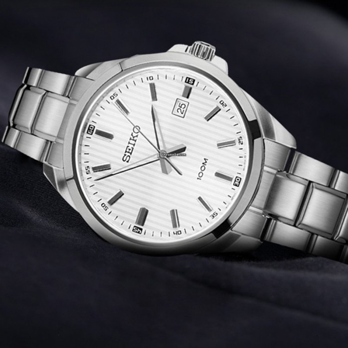 Seiko Classic SUR273P1 Quartz Analog Silver White Dial Stainless Steel  Men's Watch