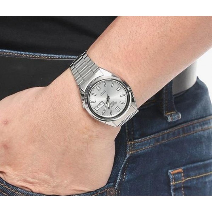 Seiko 5 SNXS73K1 Automatic See-thru Back Silver Dial Silver-Tone Stainless  Steel Men's Watch