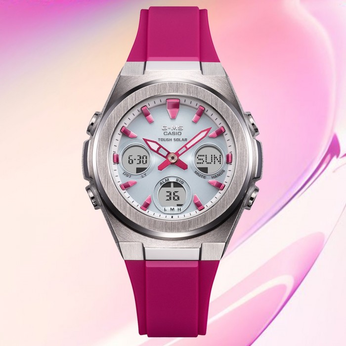 OFFICIAL WARRANTY) Casio Baby-G MSG-S600-4A G-MS Series Tough Solar  Silver-Tone Case