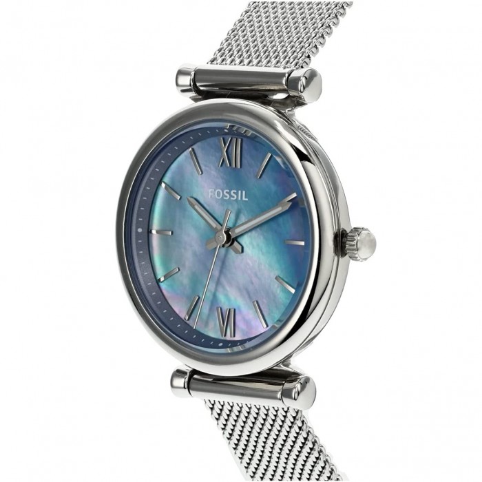 Three-Hand Stainless Steel Mesh Watch 