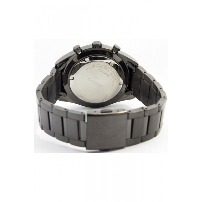 Seiko SSB179P1 Gents Chronograph Stainless Steel Watch (Black, Silver \u0026 Red)