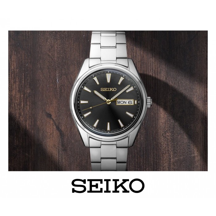 Seiko SUR343P1 Quartz Grey Dial Sapphire Crystal Glass Stainless Steel  Men's Watch