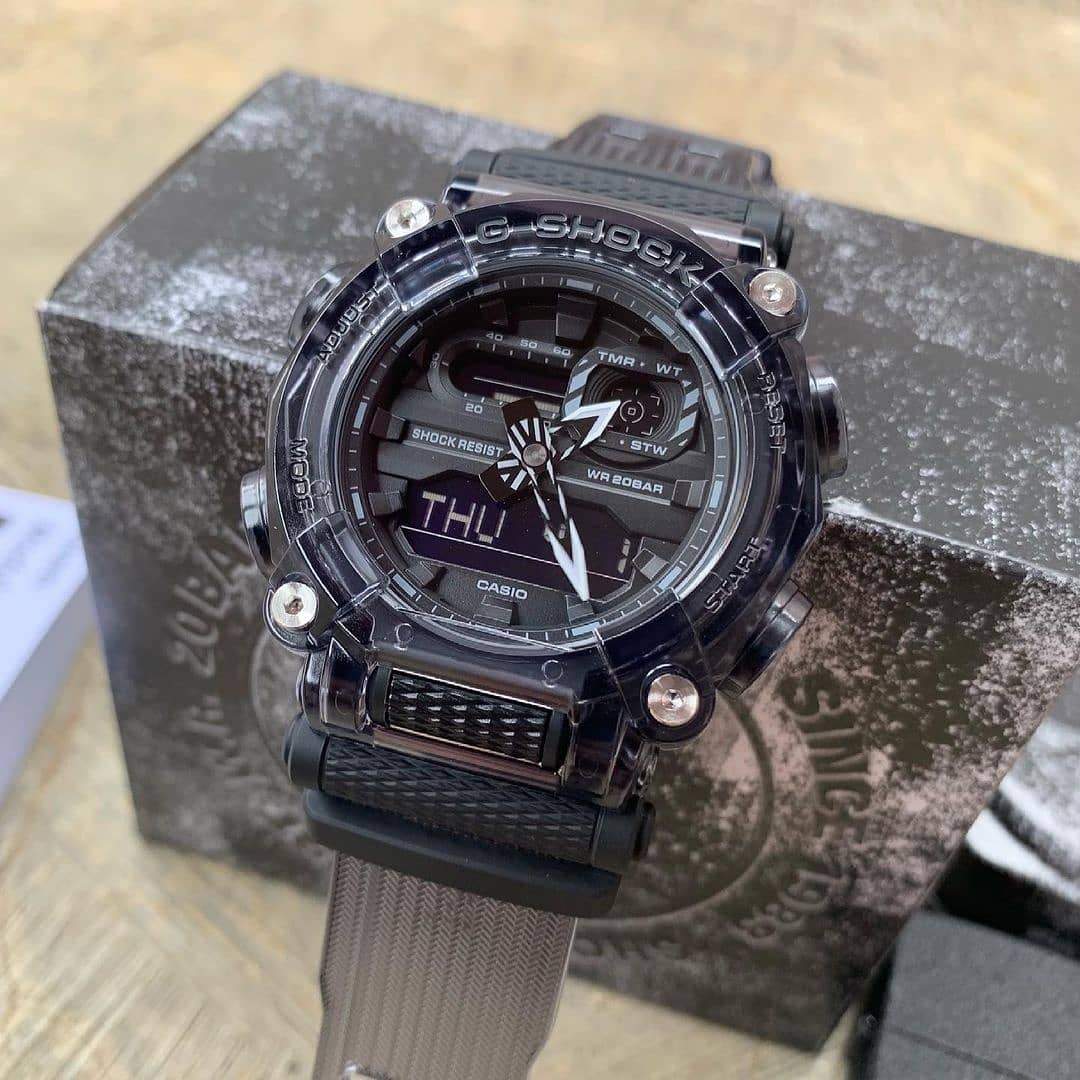 OFFICIAL WARRANTY) Casio G-Shock GA-900SKE-8A Dark Skeleton Transparent  Resin Watch GA900SKE GA900SKE-8A GA-900SKE-8ADR