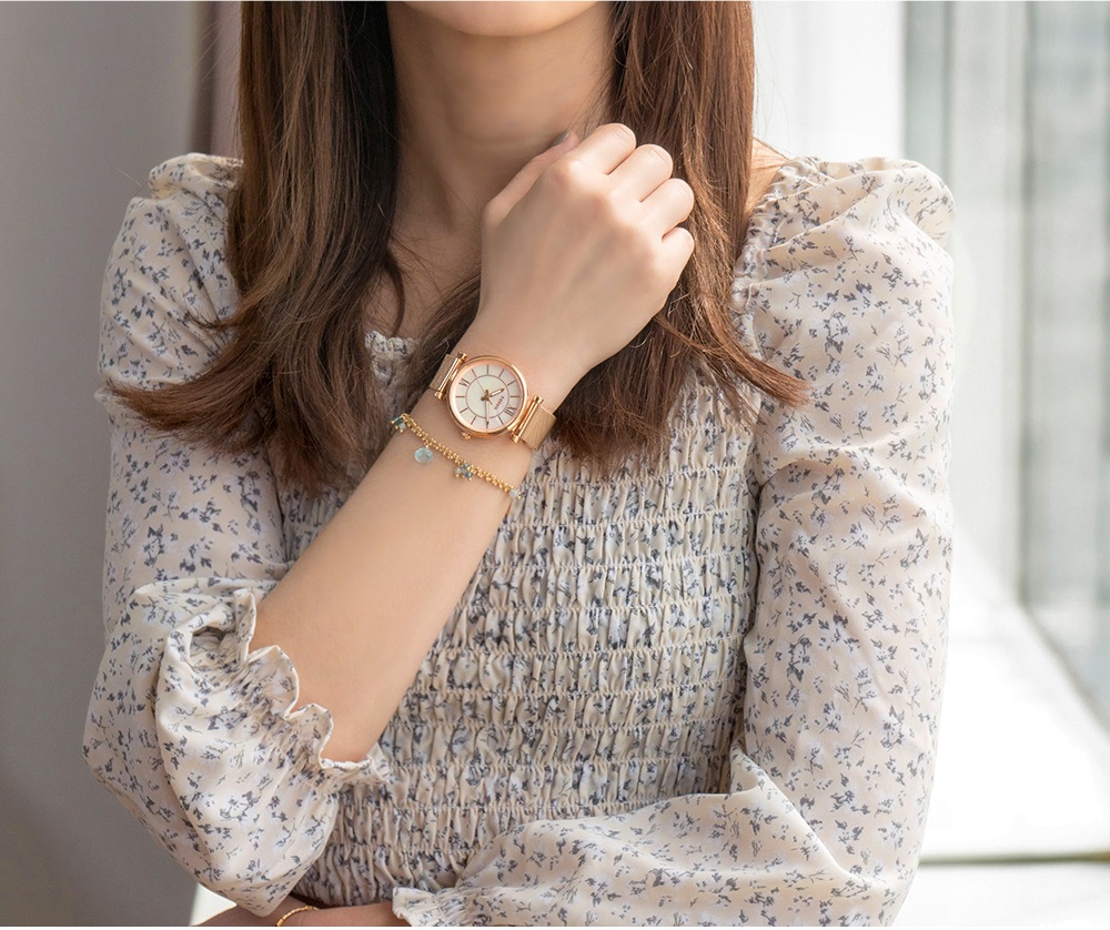 Fossil ES4918 Carlie Three-Hand Rose 