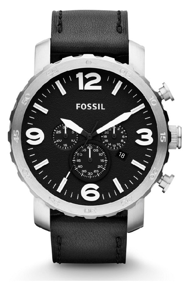 Fossil JR1436 Nate Chronograph Leather 